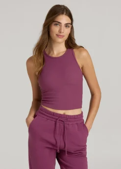 Cropped Ribbed Tank Top for Tall Women