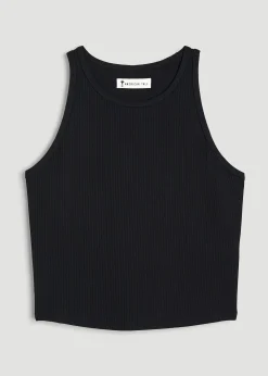 Cropped Ribbed Tank Top for Tall Women