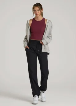 Cropped Ribbed Tank Top for Tall Women