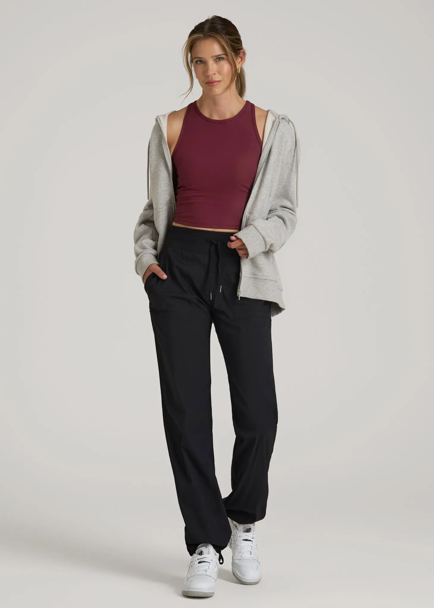 Cropped Ribbed Tank Top for Tall Women