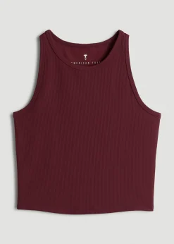Cropped Ribbed Tank Top for Tall Women