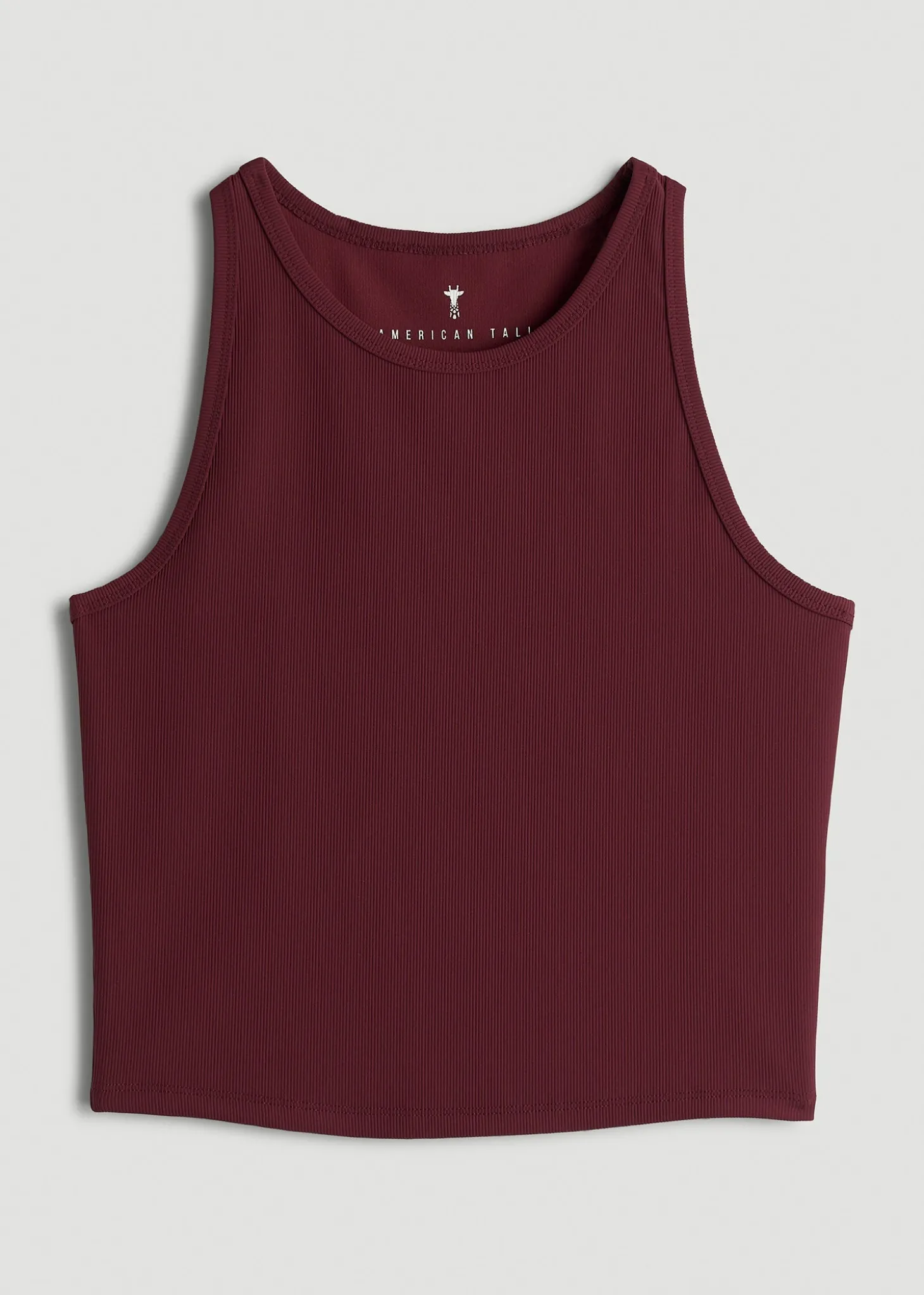 Cropped Ribbed Tank Top for Tall Women