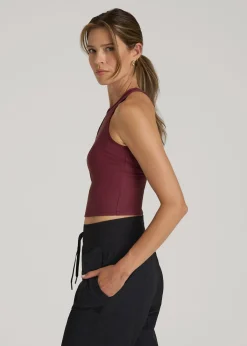 Cropped Ribbed Tank Top for Tall Women