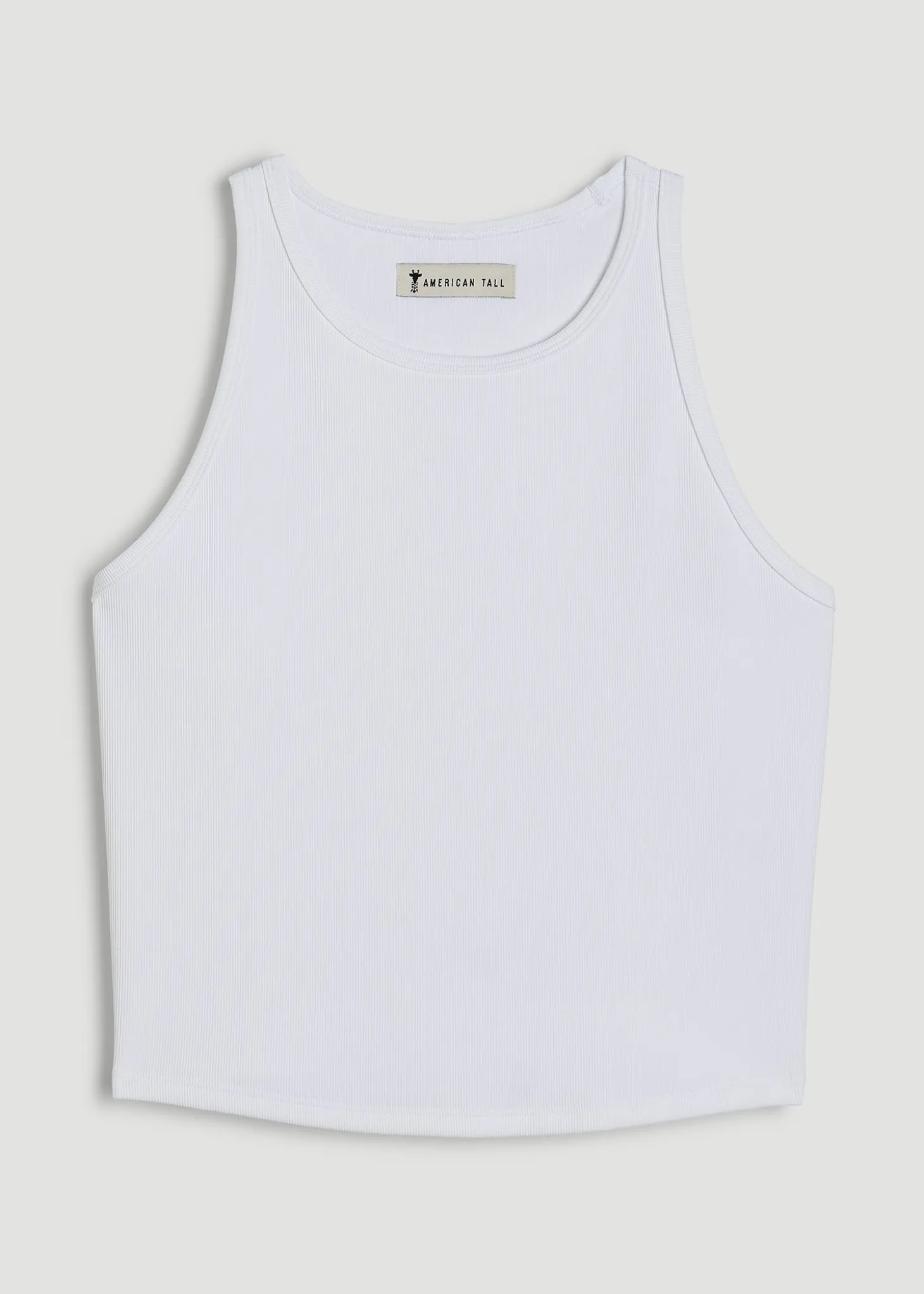 Cropped Ribbed Tank Top for Tall Women