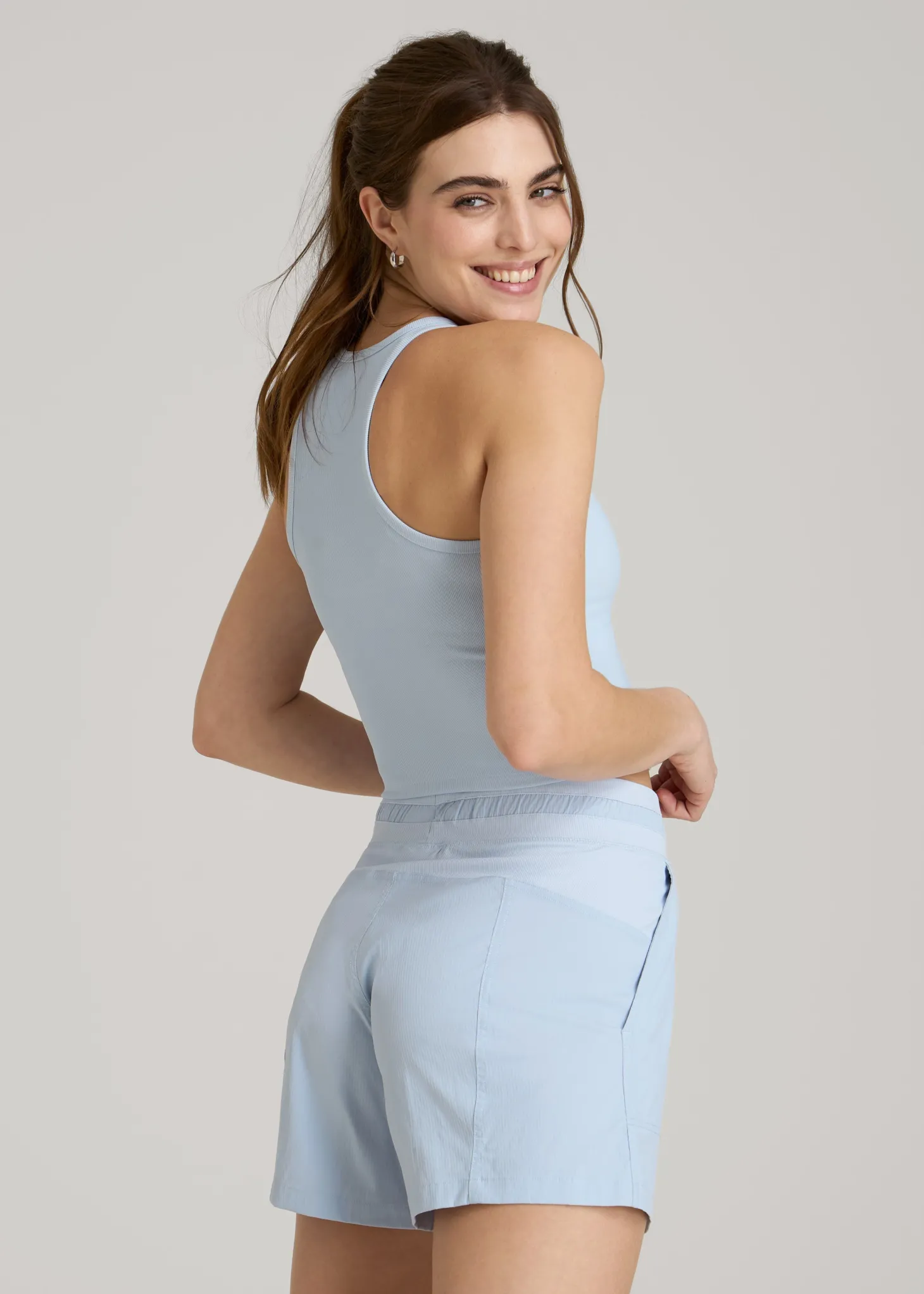 Cropped Ribbed Tank Top for Tall Women