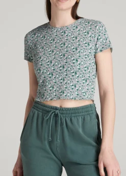 Cropped Waffle Tee for Tall Women