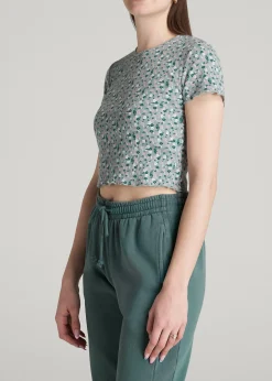 Cropped Waffle Tee for Tall Women