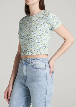 Cropped Waffle Tee for Tall Women