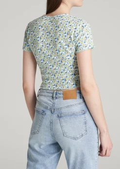 Cropped Waffle Tee for Tall Women