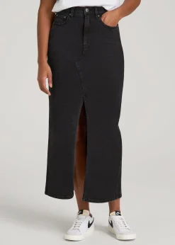 Denim Maxi Skirt for Tall Women