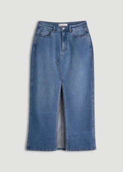 Denim Maxi Skirt for Tall Women