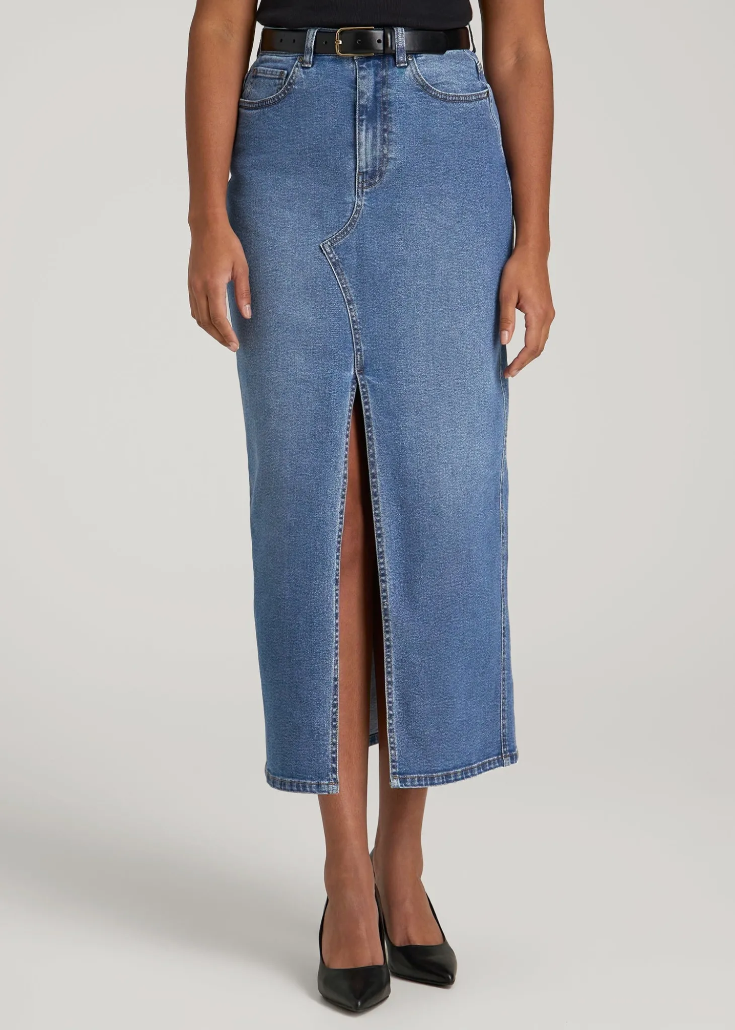 Denim Maxi Skirt for Tall Women