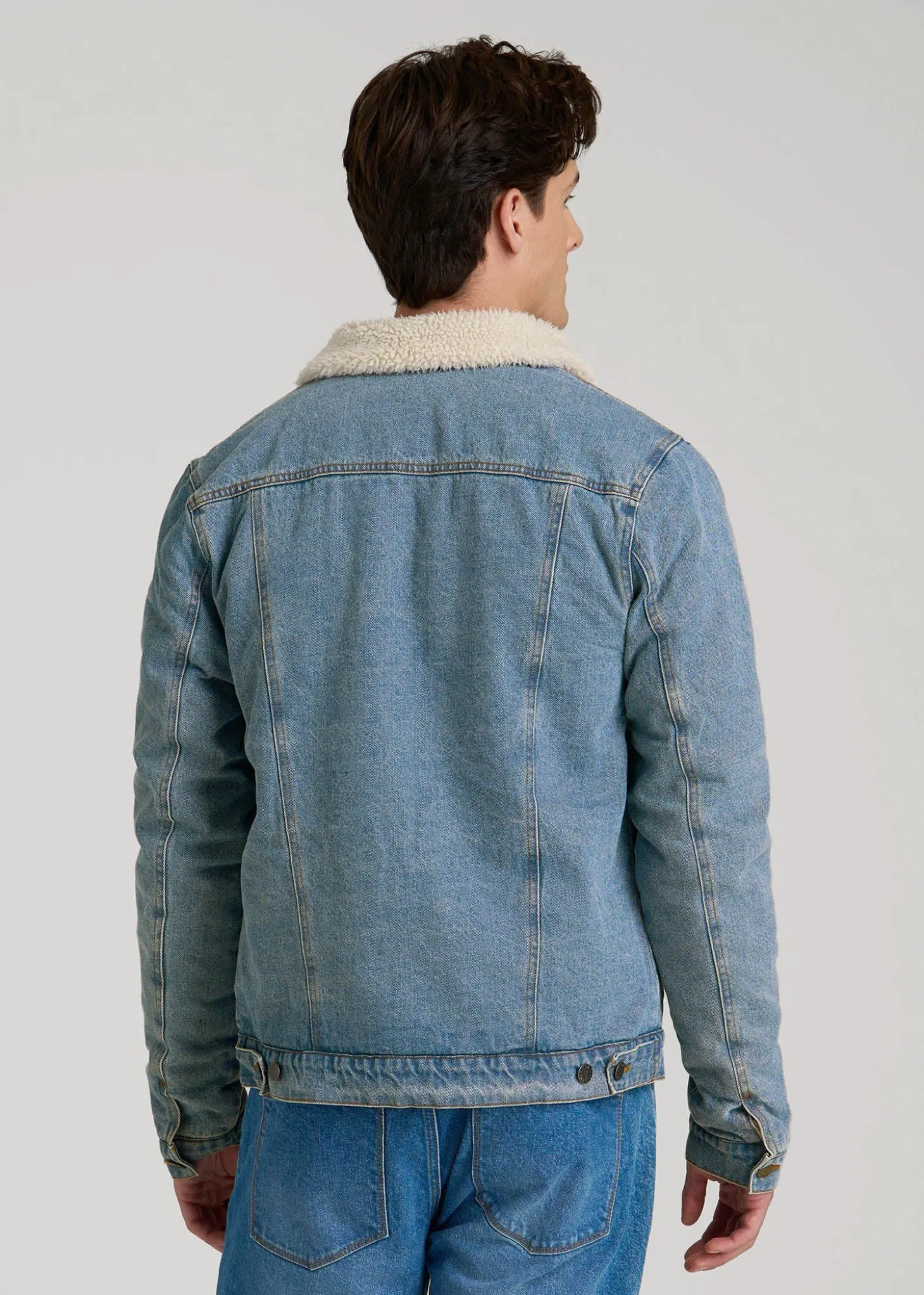 Denim Sherpa Jacket for Tall Men