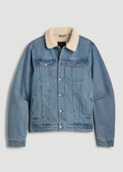 Denim Sherpa Jacket for Tall Men
