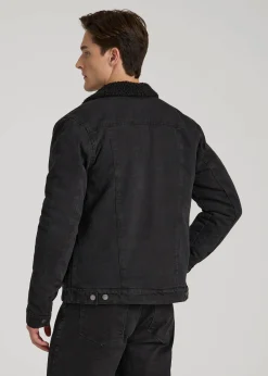 Denim Sherpa Jacket for Tall Men