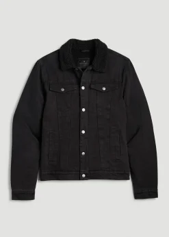 Denim Sherpa Jacket for Tall Men