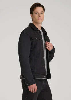 Denim Sherpa Jacket for Tall Men