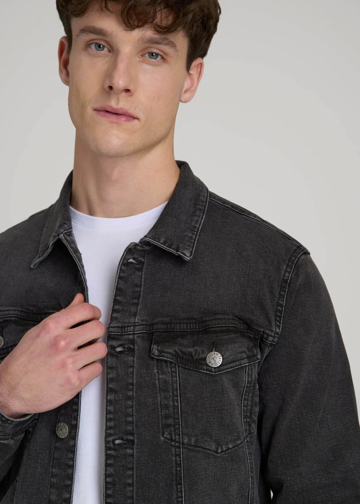 Denim Trucker Jacket for Tall Men