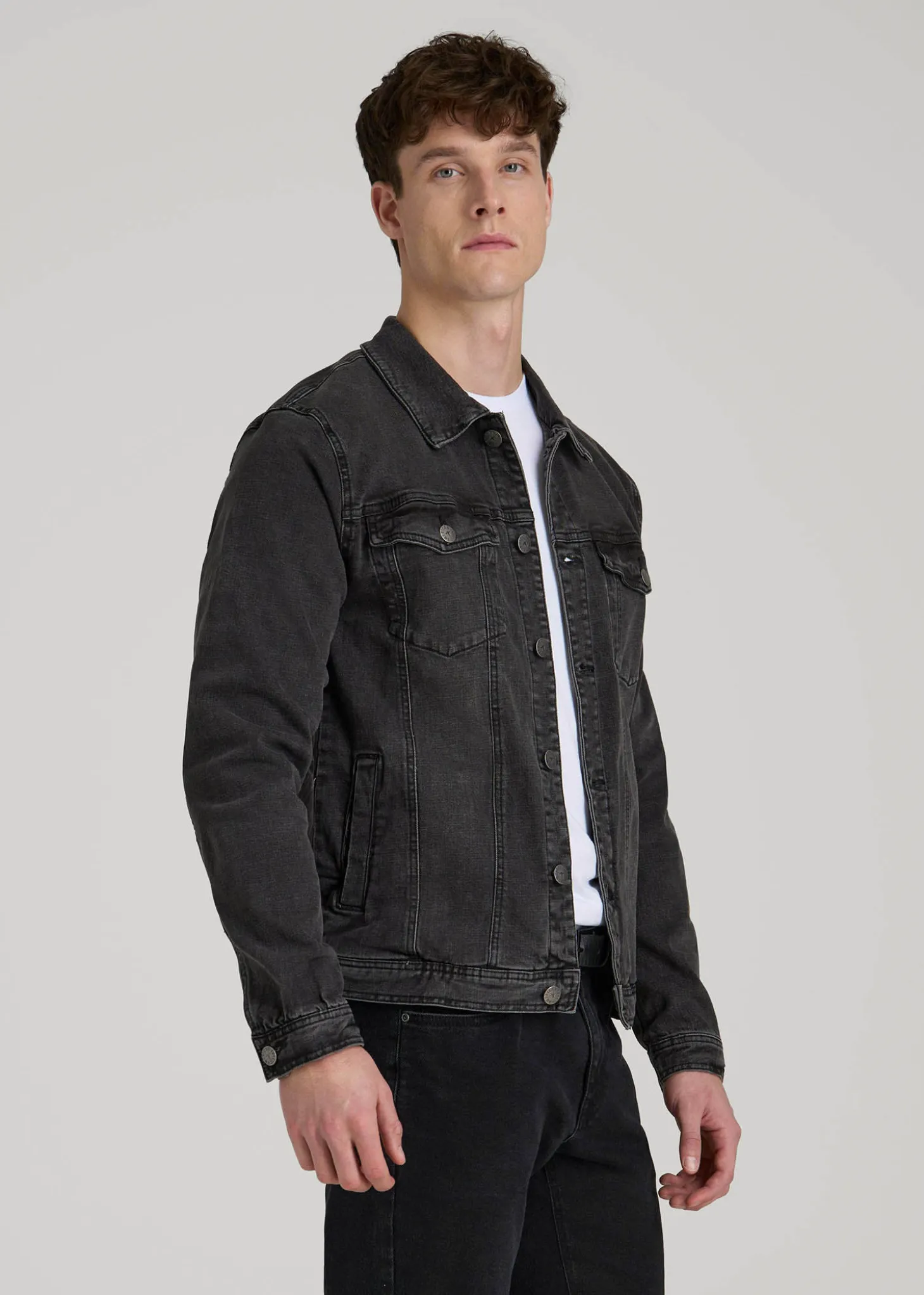 Denim Trucker Jacket for Tall Men