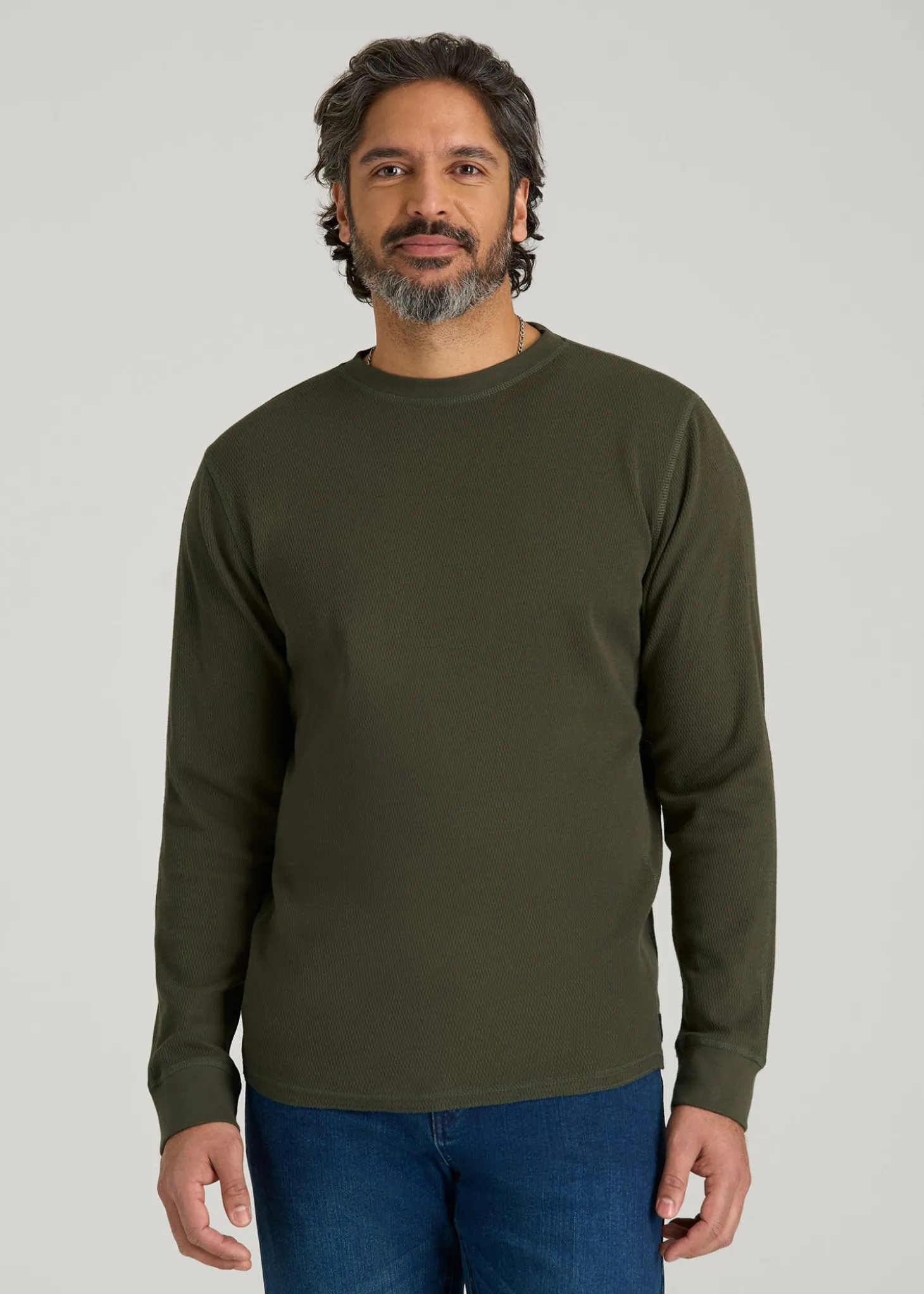 Double Honeycomb Thermal Crewneck for Tall Men