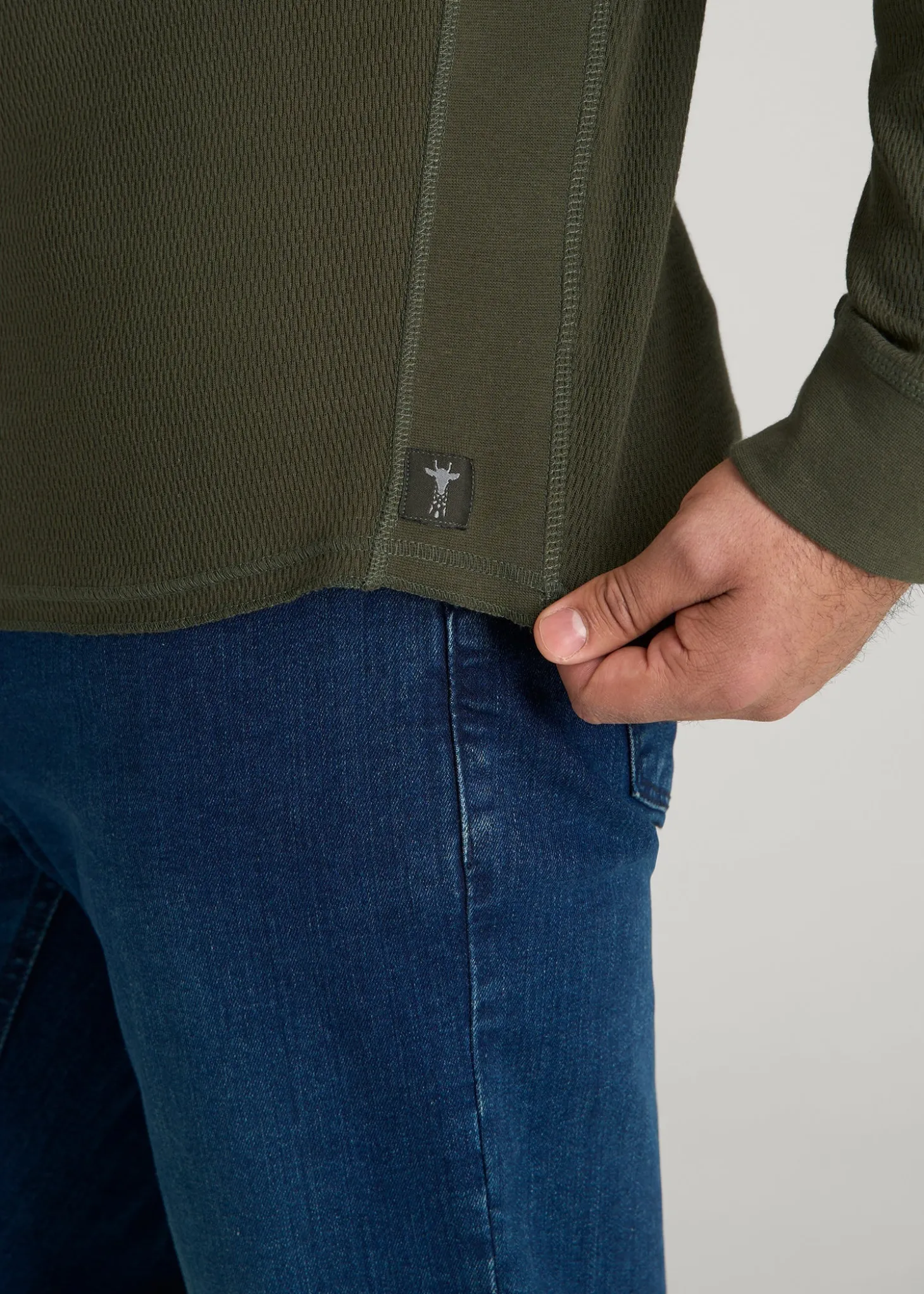 Double Honeycomb Thermal Crewneck for Tall Men
