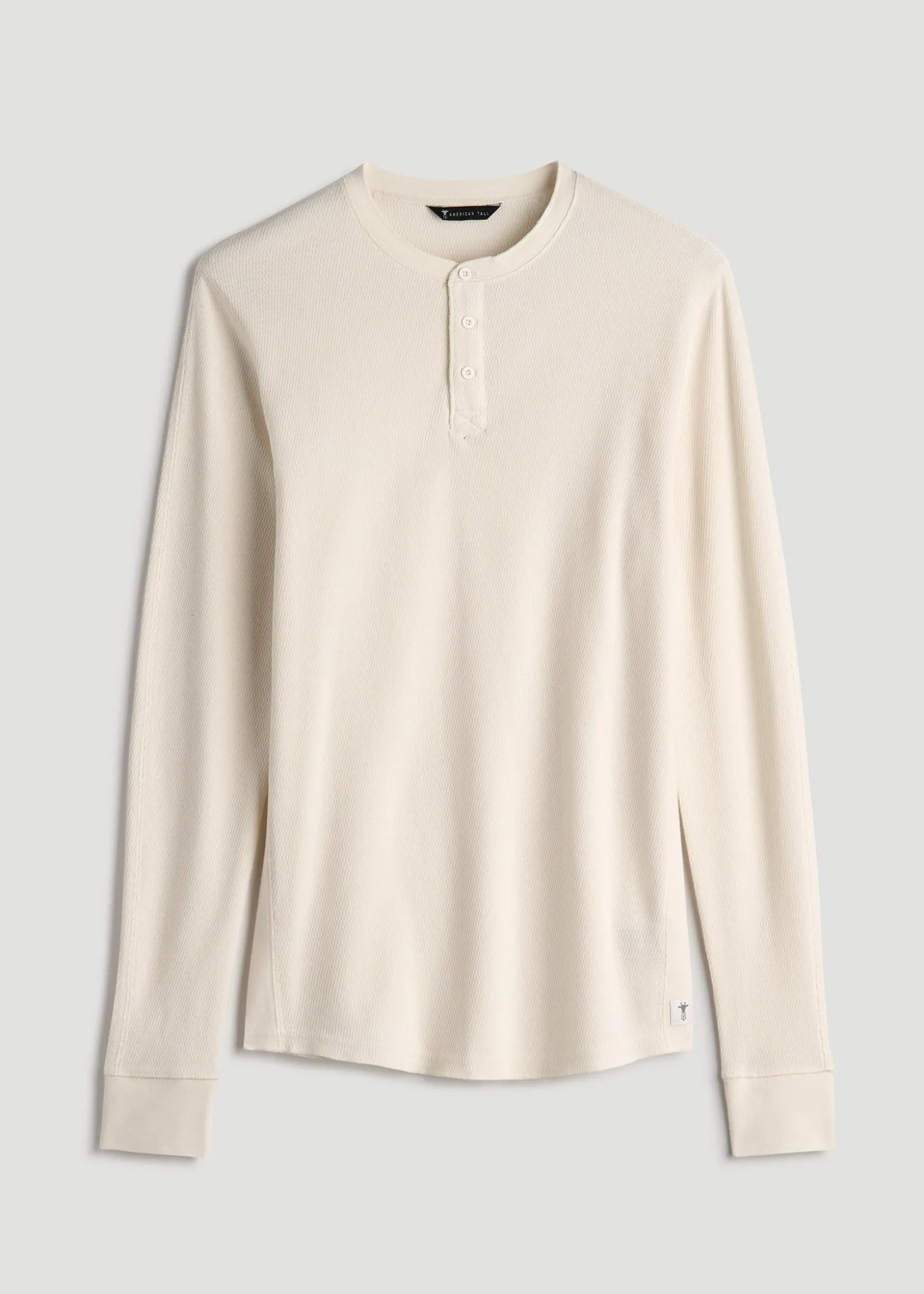 Double Honeycomb Thermal Long-Sleeve Henley Shirt for Tall Men