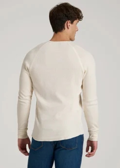 Double Honeycomb Thermal Long-Sleeve Henley Shirt for Tall Men