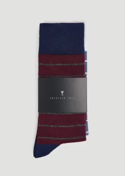 Dress Socks Size 14 to 17 (3-Pack) for Tall Men