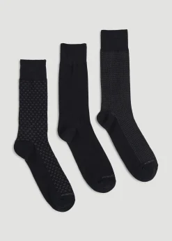 Dress Socks Size 14 to 17 (3-Pack) for Tall Men