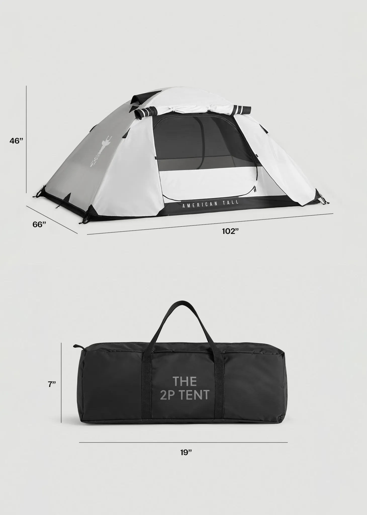 Extra-Long 2-Person Tent for Tall People