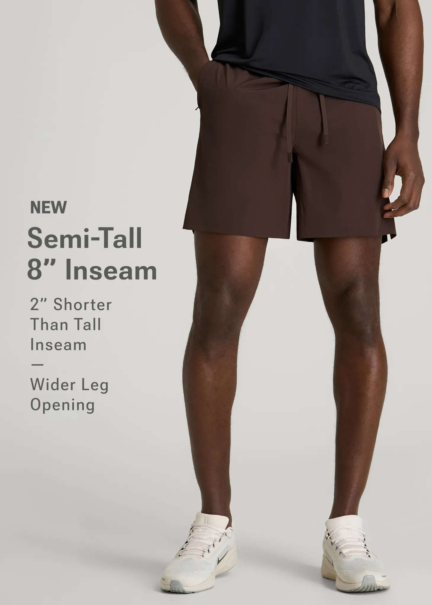 Featherweight Linerless Running Short for Tall Men