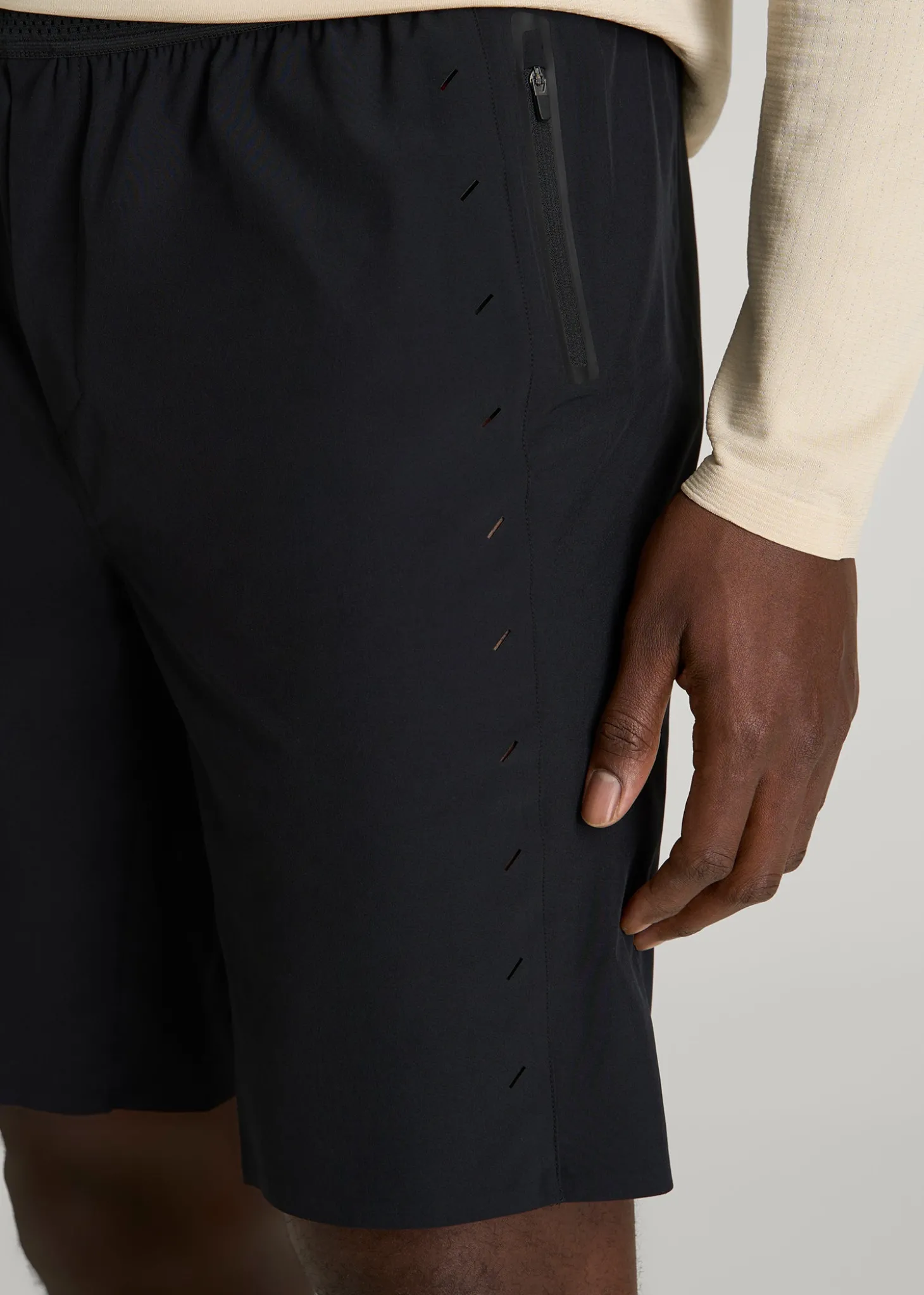Featherweight Perforated Training Shorts for Tall Men