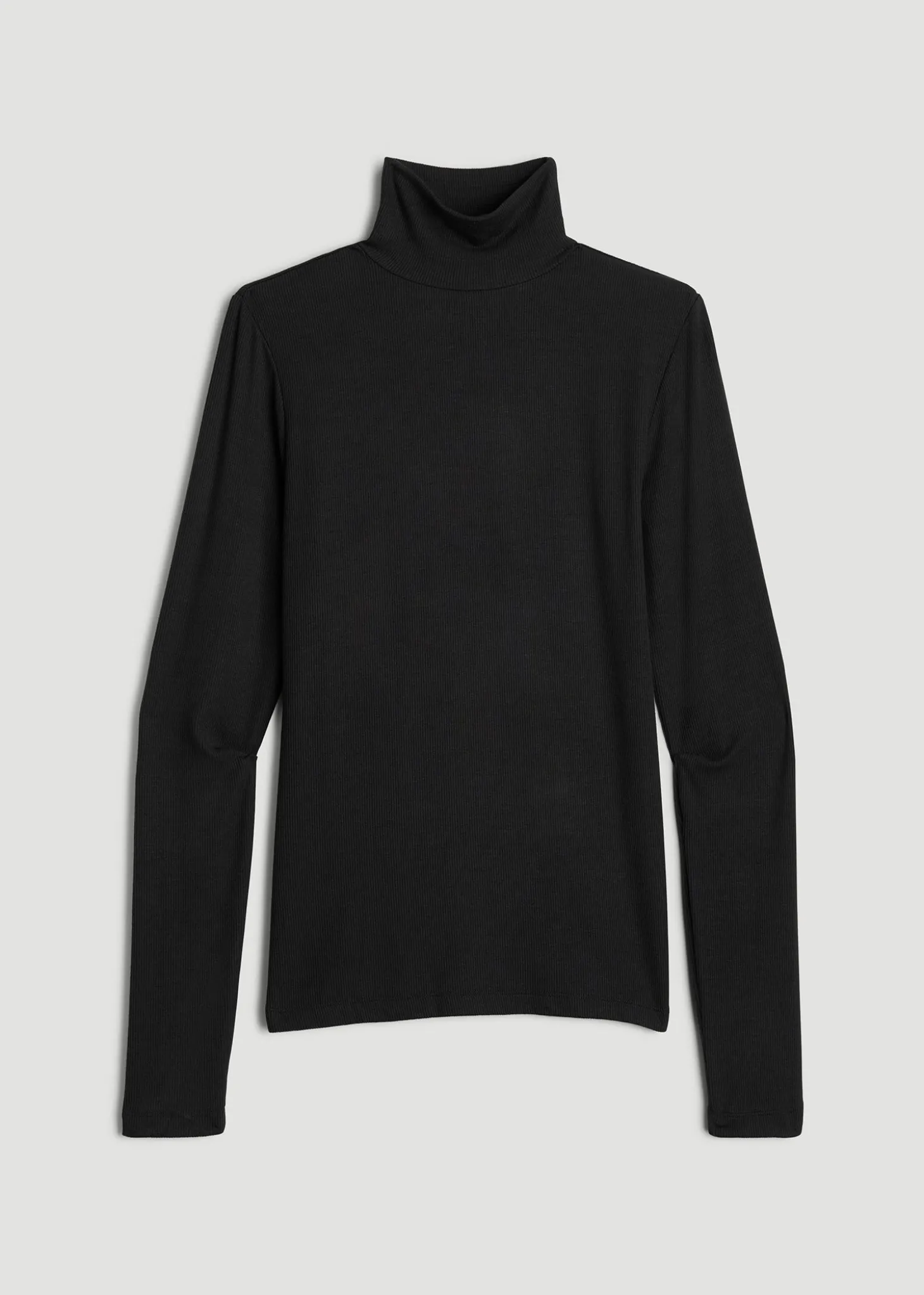 Fitted Long Sleeve Ribbed Turtleneck Tee for Tall Women