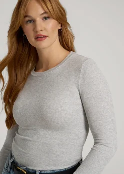 FITTED Ribbed Long Sleeve Tee for Tall Women