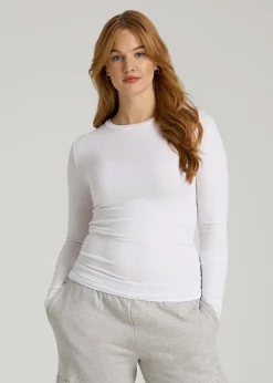 FITTED Ribbed Long Sleeve Tee for Tall Women