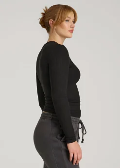 FITTED Ribbed Long Sleeve Tee for Tall Women