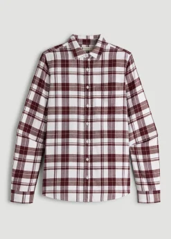 Flannel Button-Up Shirt for Tall Women