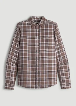 Flannel Button-Up Shirt for Tall Women