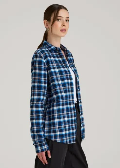 Flannel Button-Up Shirt for Tall Women
