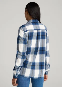 Flannel Button-Up Shirt for Tall Women