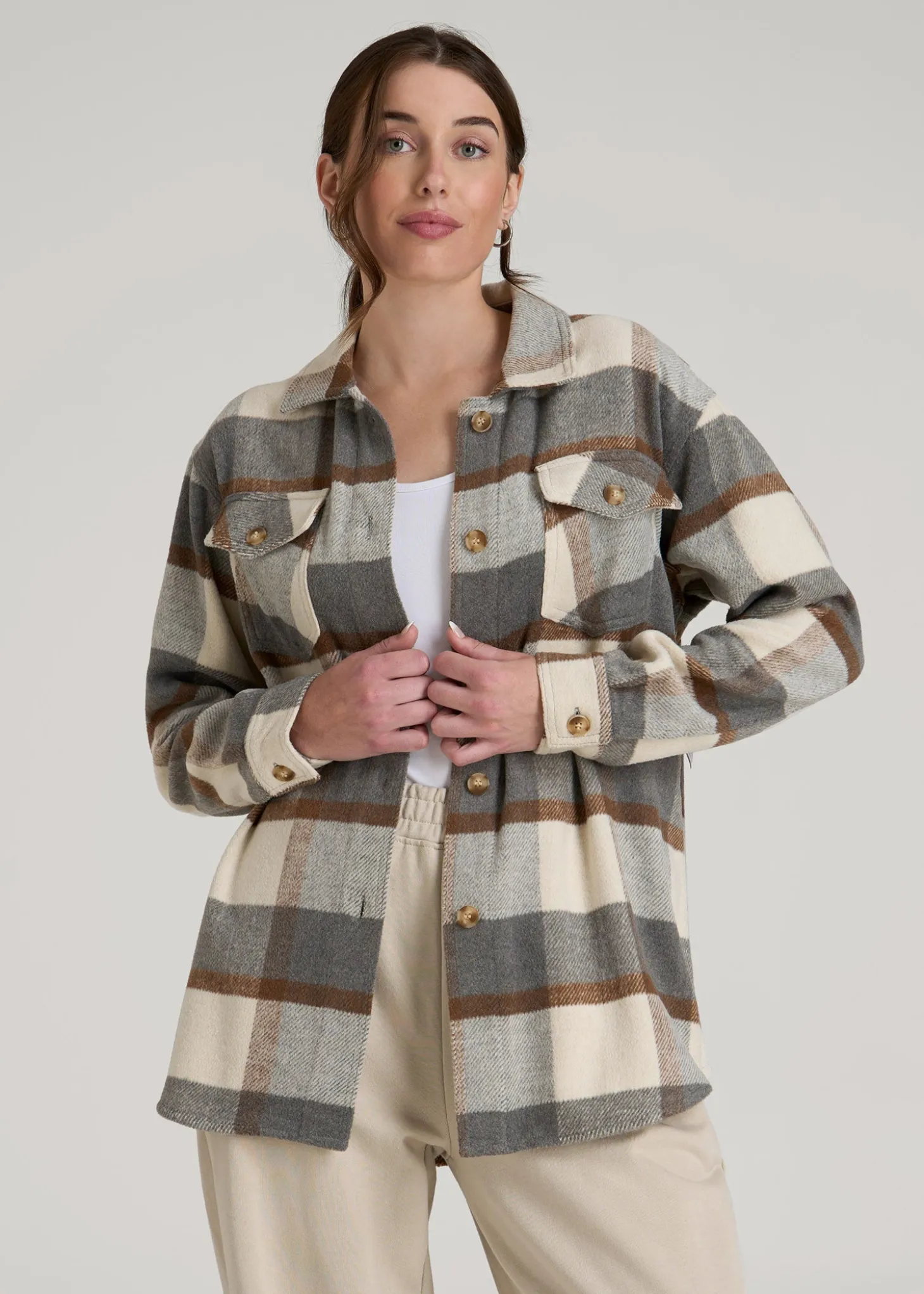 Flannel Shacket for Tall Women
