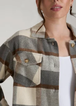 Flannel Shacket for Tall Women