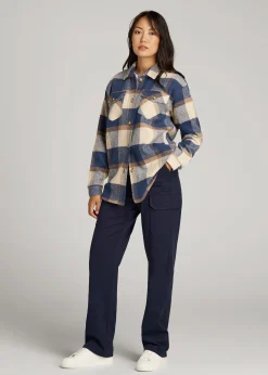 Flannel Shacket for Tall Women