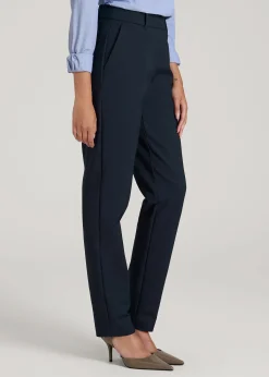 Flat Front Tapered Dress Pants for Tall Women