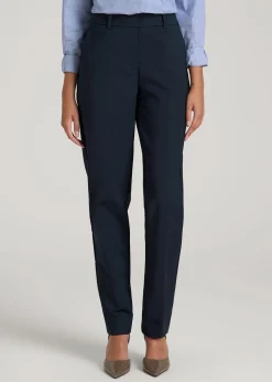 Flat Front Tapered Dress Pants for Tall Women