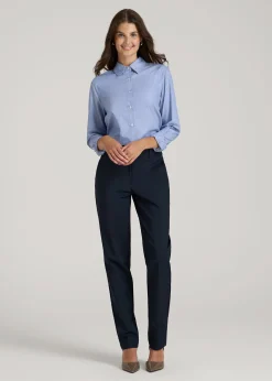 Flat Front Tapered Dress Pants for Tall Women