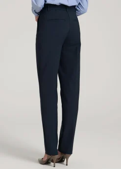 Flat Front Tapered Dress Pants for Tall Women