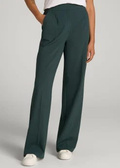 Flat Front Wide Leg Dress Pants for Tall Women