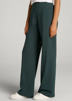 Flat Front Wide Leg Dress Pants for Tall Women