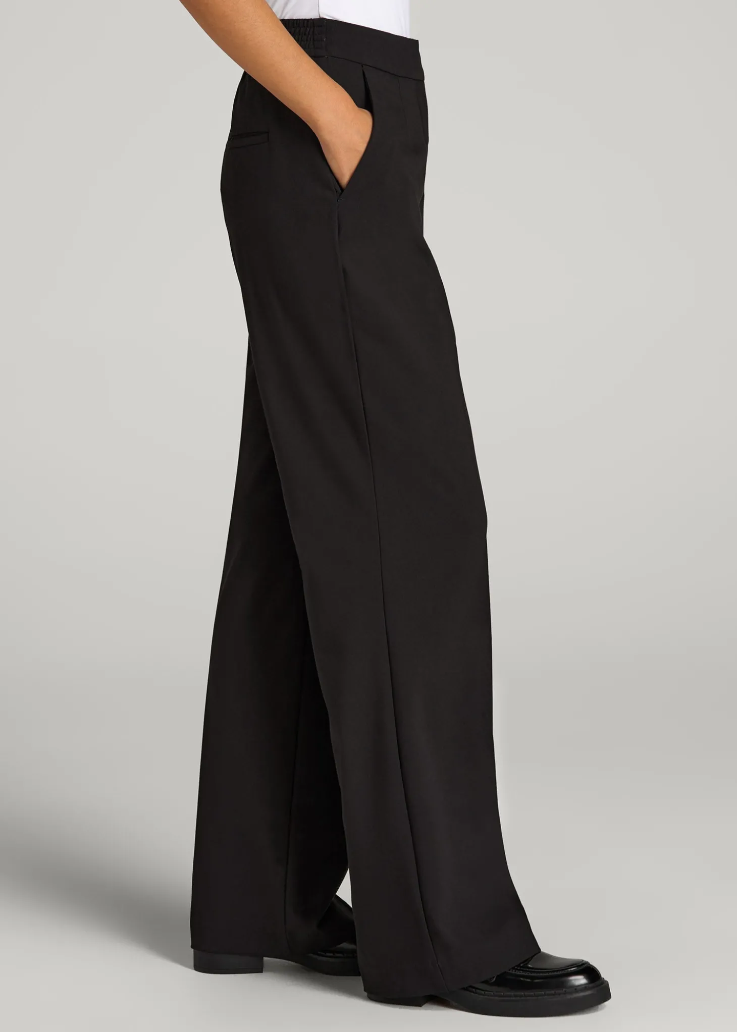 Flat Front Wide Leg Dress Pants for Tall Women